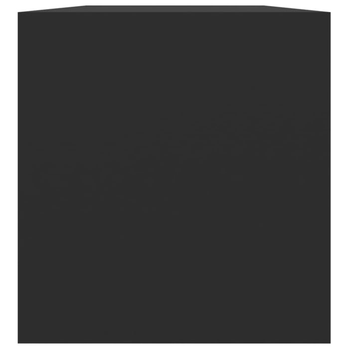 Vinyl Storage Box Black 71x34x36 Cm Engineered Wood Nbboon