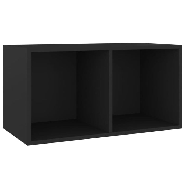 Vinyl Storage Box Black 71x34x36 Cm Engineered Wood Nbboon
