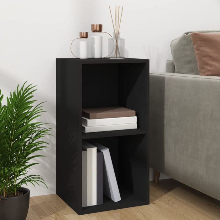 Vinyl Storage Box Black 71x34x36 Cm Engineered Wood Nbboon