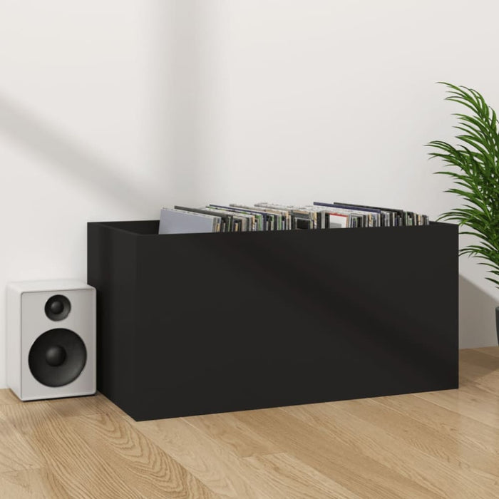 Vinyl Storage Box Black 71x34x36 Cm Engineered Wood Nbboon