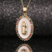 Virgin Mary Shell Pendant Necklaces Exquisite Crystal Neck