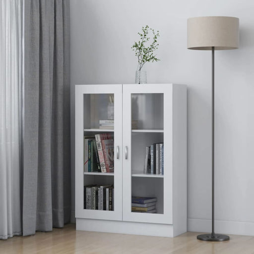 Vitrine Cabinet White 82.5x30.5x115 Cm Engineered Wood