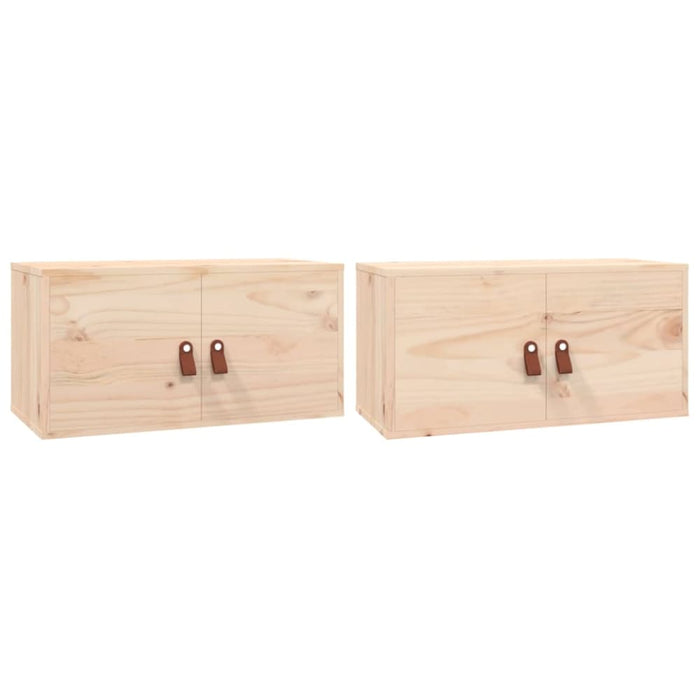Wall Cabinets 2 Pcs 60x30x30 Cm Solid Wood Pine Nontll