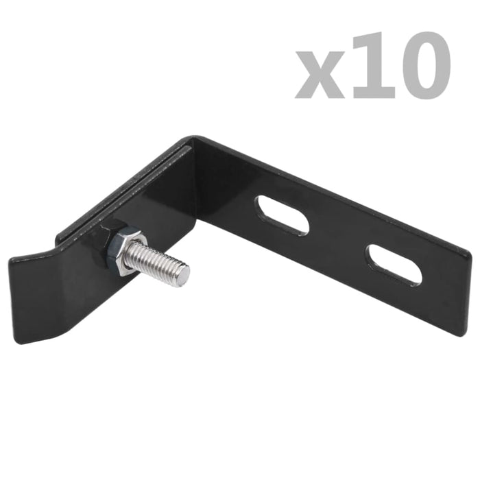 Wall Corner Connector 10 Sets Anthracite Oaapbo