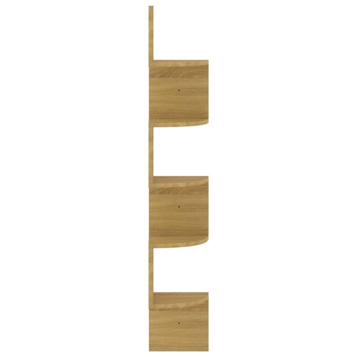 Wall Corner Shelf Sonoma Oak 19x19x123 Cm Chipboard Txlnta