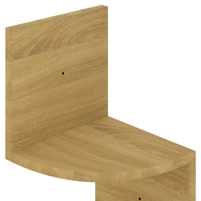 Wall Corner Shelf Sonoma Oak 19x19x123 Cm Chipboard Txlnta