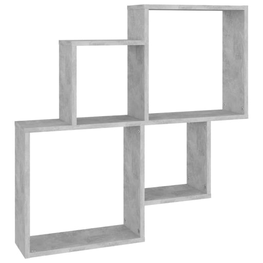 Wall Cube Shelf Concrete Grey 80x15x78.5 Cm Chipboard Nbixlt