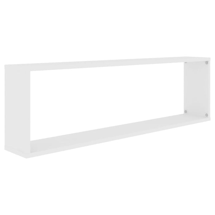 Wall Cube Shelves 2 Pcs White 100x15x30 Cm Chipboard Nbibik