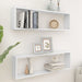 Wall Cube Shelves 2 Pcs White 100x15x30 Cm Chipboard Nbibik