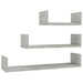 Wall Display Shelf 3 Pcs Concrete Grey Chipboard Nbbxbx