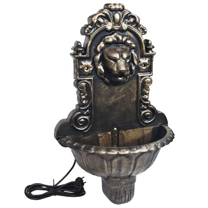 Wall Fountain Lion Head Design Bronze Anxxx