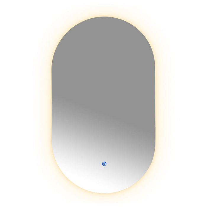 Led Wall Mirror Oval Anti-fog Bathroom Mirrors Makeup Light