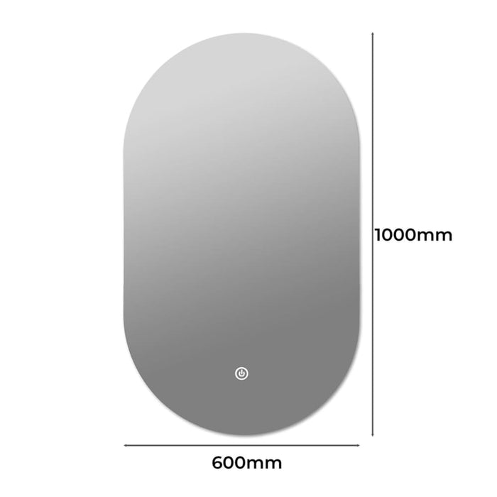 Led Wall Mirror Oval Anti-fog Bathroom Mirrors Makeup Light