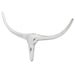 Wall Mounted Aluminium Bull’s Head Decoration Silver 72 Cm