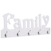 Wall Mounted Coat Rack Family 74x29.5 Cm Xnaxap