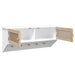 Wall-mounted Coat Rack White Engineered Wood and Natural