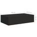 Wall-mounted Drawer Shelf Black 40x23.5x10cm Mdf Ttbxat