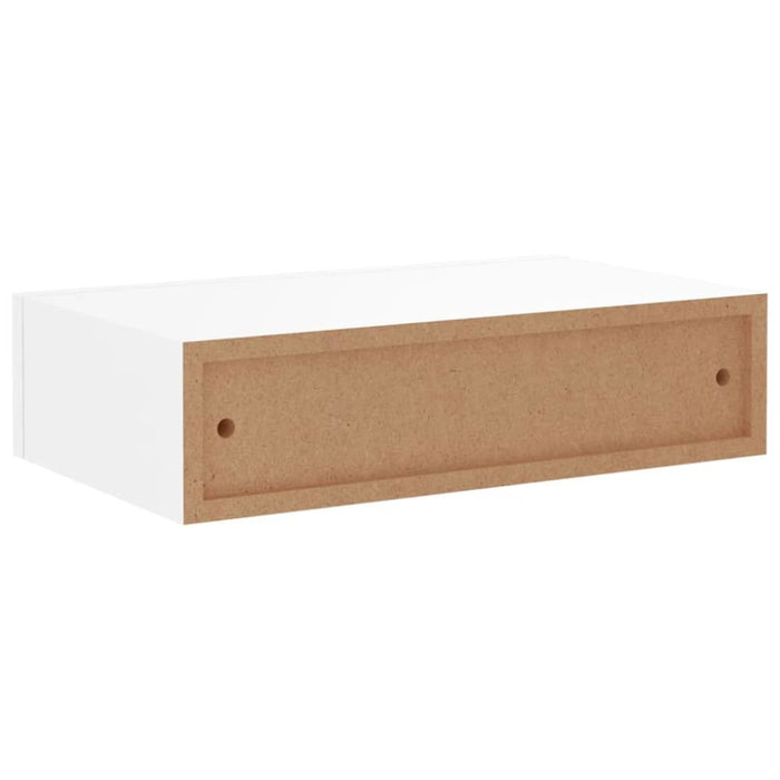 Wall-mounted Drawer Shelf White 40x23.5x10cm Mdf Ttbxao