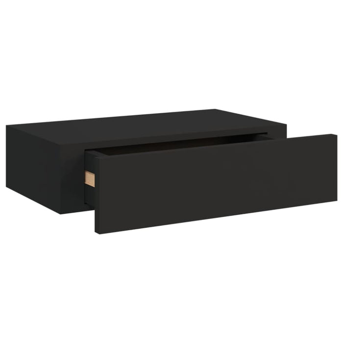 Wall-mounted Drawer Shelves 2 Pcs Black 40x23.5x10cm Mdf