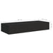 Wall-mounted Drawer Shelves 2 Pcs Black 60x23.5x10cm Mdf