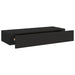 Wall-mounted Drawer Shelves 2 Pcs Black 60x23.5x10cm Mdf