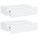 Wall-mounted Drawer Shelves 2 Pcs White 40x23.5x10 Cm Mdf