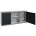 Wall Mounted Tool Cabinet Industrial Style Metal Grey