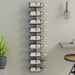Wall-mounted Wine Rack For 9 Bottles White Iron Tabkbb