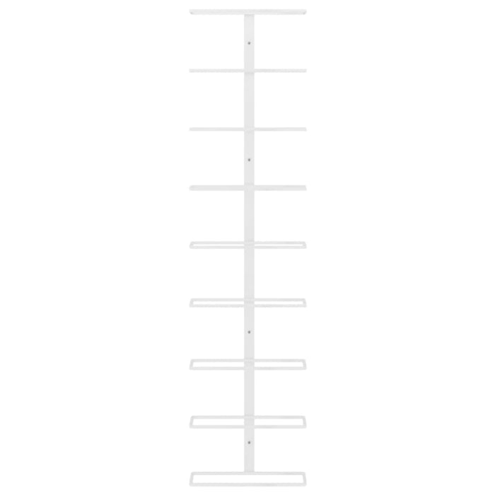 Wall-mounted Wine Rack For 9 Bottles White Iron Tabkbb