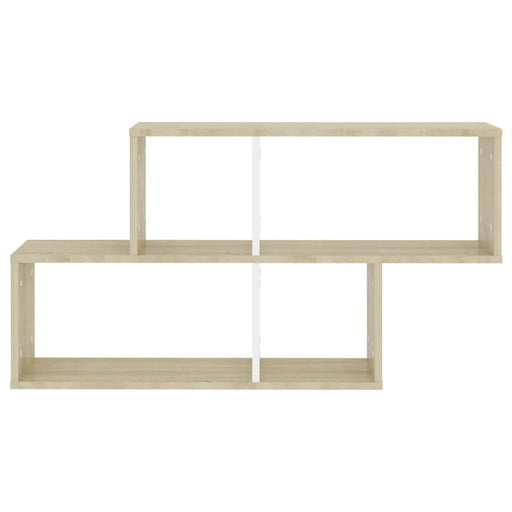 Wall Shelf White and Sonoma Oak Chipboard Nbiolp