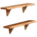 Wall Shelves 2 Pcs Solid Acacia Wood Xaikxi