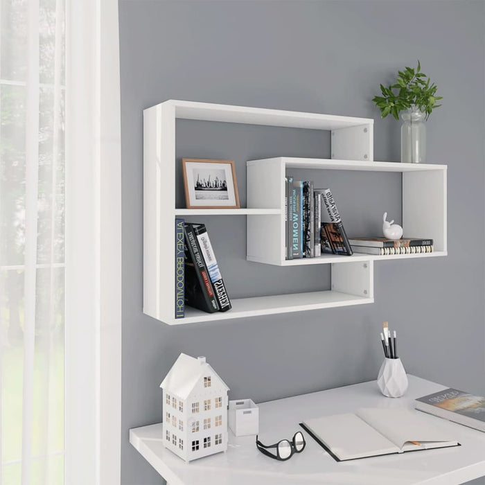 Wall Shelves White Chipboard Nbbtxa