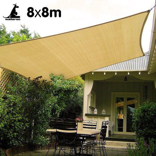 Wallaroo Rectangular Shade Sail 8m x - Sand