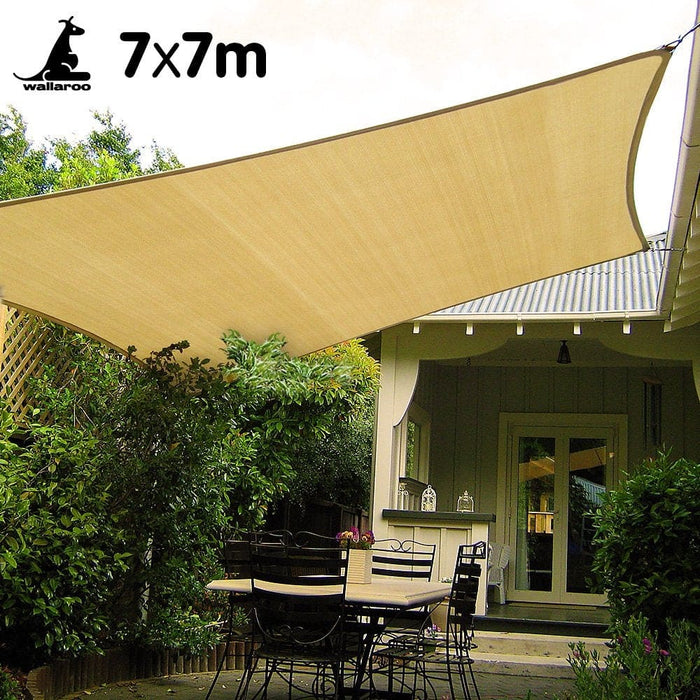 Wallaroo Rectangular Shade Sail 7m x - Sand