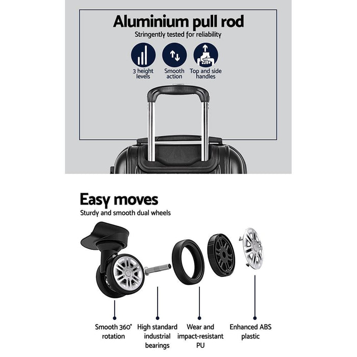 Wanderlite 2pcs Carry on Luggage Sets Suitcase Travel Hard