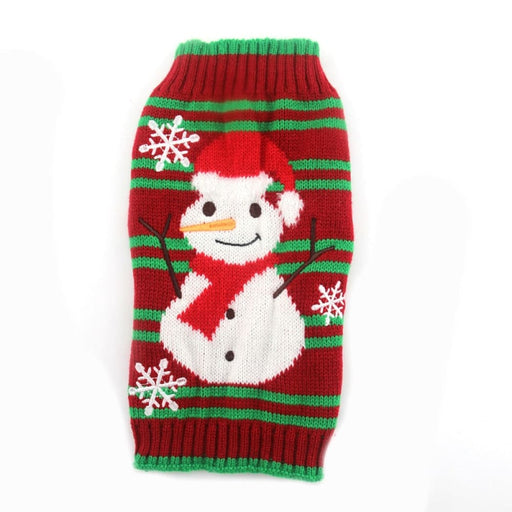 Warm Winter Christmas Snowman Pattern Pullover Sweater