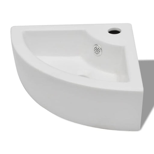 Wash Basin with Overflow 45x32x12,5 Cm White Oablki
