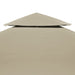 Water-proof Gazebo Cover Canopy Replacement Beige 3 x m