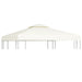 Waterproof Gazebo Cover Canopy Cream White 3 x m Abnia