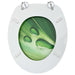 Wc Toilet Seats With Lid 2 Pcs Mdf Green Water Drop Design 