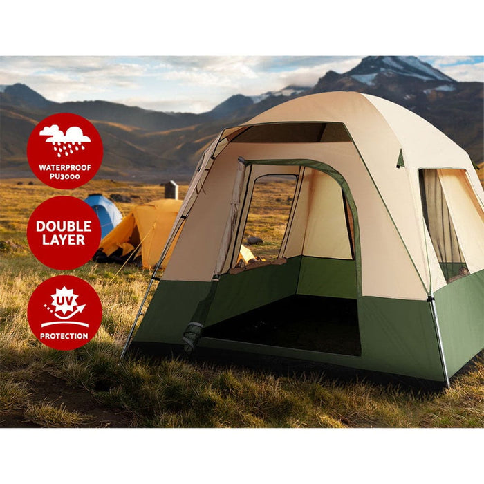 Weisshorn Family Camping Tent 4 Person Hiking Beach Tents