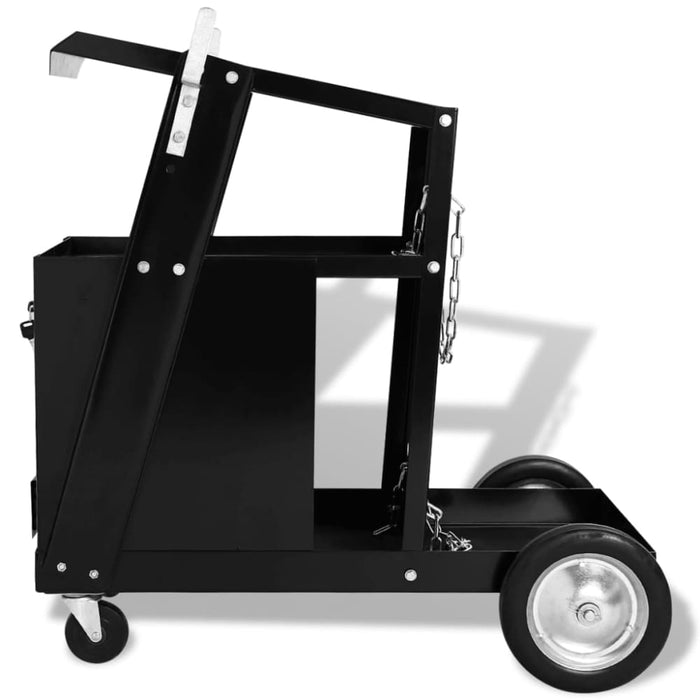 Welding Cart with 4 Drawers Black Oaxtlt