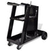 Welding Cart Black Trolley with 3 Shelves Workshop