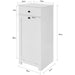 White Bathroom Cabinet With Laundry Basket And Drawer