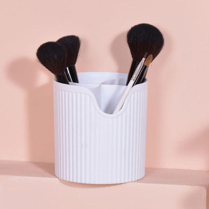 White Cosmetic Jewelry Storage Organiser Set Makeup Brush