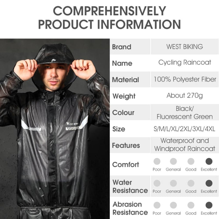 Windbreaker Reflective Cycling Raincoat