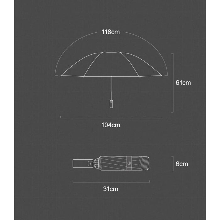 Windproof Large Size Folding Reverse Umbrella