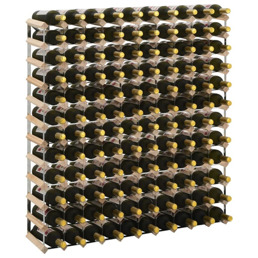 Wine Rack for 120 Bottles Solid Pinewood Xnxaix
