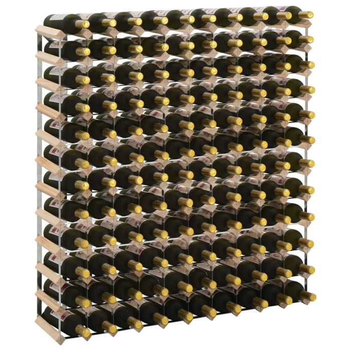 Wine Rack for 120 Bottles Solid Pinewood Xnxaix