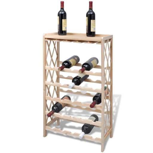 Wine Rack for 25 Bottles Wood Xaobln